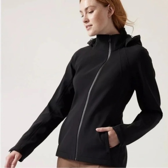 Athleta Glacier Soft-Shell Jacket XS Black - Picture 1 of 10